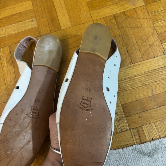 rare white leather slides holy Perry Ellis Portfolio * - Picture 4 of 7